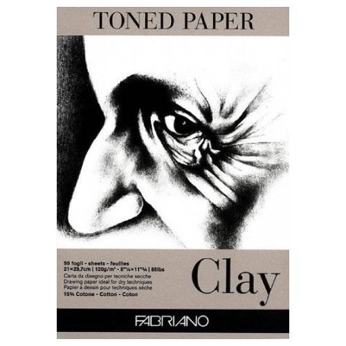 Fabriano block toned paper clay 120g 50 sheets
