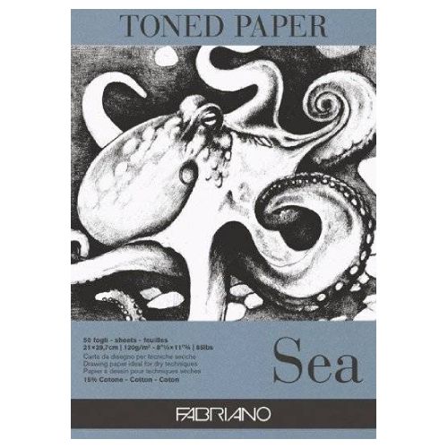Fabriano blok toned paper sea 120g 50 arkuszy