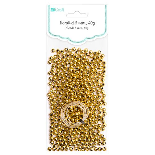DP Craft gold beads 5mm 40g