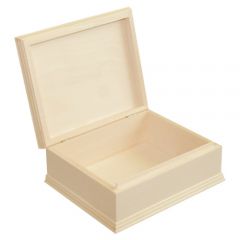 Drewniana szkatułka prosta średnia
