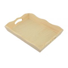 Small wave wooden tray