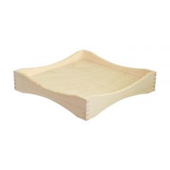 Double-sided square wooden tray