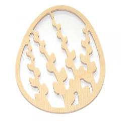 Wooden openwork egg pendant