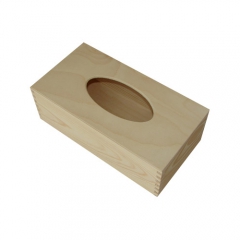 Drewniane pudełko na chusteczki prostokątne