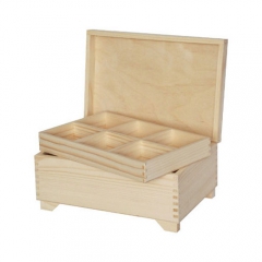 Drewniany kufer 30x20 cm 1 wkładka
