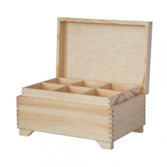 Drewniany kufer 30x20 cm 2 wkładki