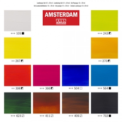 Talens amsterdam zestaw farb akrylowych 12x20ml landscape