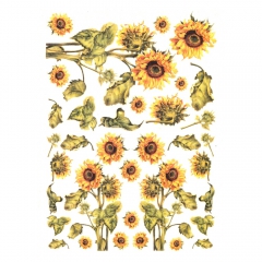 Rice paper for decoupage sunflowers A4 ITD R410
