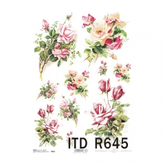 Rice paper for decoupage A4 ITD R645