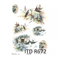 Rice decoupage paper A4 ITD R672