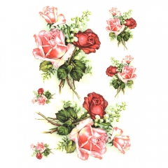 Ricedecoupage paper lily of the valley rose A4 ITD R330