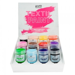 Profil textil paint set of paints for light fabrics 12x25ml