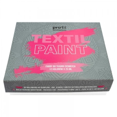Profil textil paint zestaw farb do ciemnych tkanin 12x25ml
