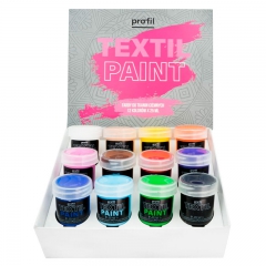Profil textil paint zestaw farb do ciemnych tkanin 12x25ml