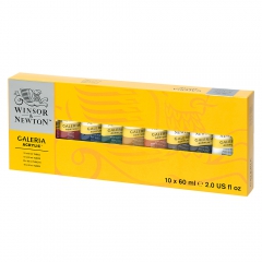 Winsor&Newton acrylic paints gallery 10 colors tubes 60 ml