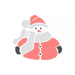 Szablony świąteczne - bałwanek-Mikołaj