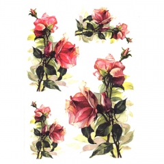 Rice decoupage paper flowers roses A4 ITD R392