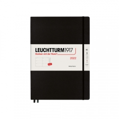Leuchtturm1917 master weekly planner with notebook 2022 black A4