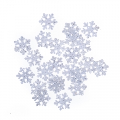DP Craft śnieżynki z brokatem 2,4 cm 24 szt białe
