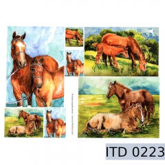 Decoupage paper horses 996-0223 / A3