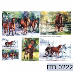 Decoupage paper horses 996-0222 / A3
