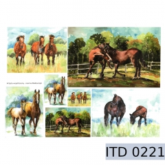 Decoupage paper horses 996-0221 / A3