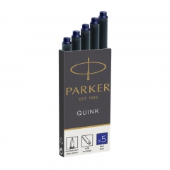 Parker blue fountain pen cartridges 5 pcs