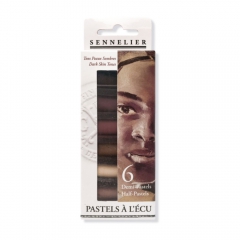 Sennelier dark skin tones set 6 soft pastels