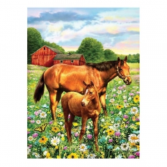 Royal&Langnickel numerowanka A4 7 kolorów - konie na łące
