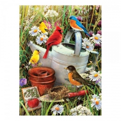 Paiting by numbers A4 7 colors- garden birds