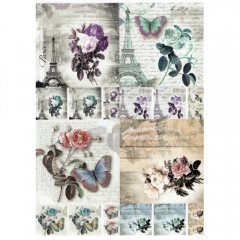 Rice decoupage paper A4 ITD R741