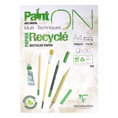 Blok Clairefontaine paint on recycle 250g 30ark