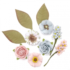 DP Craft kwiaty papierowe pink and blue 10szt