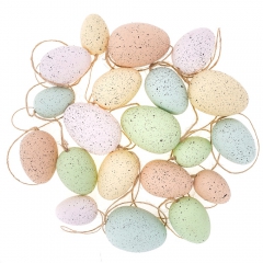 DP Craft hanging eggs 20 pcs pastel with black speckled