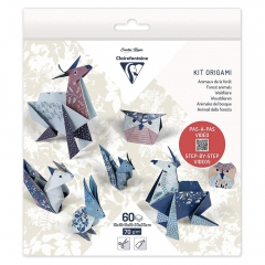 Clairefontaine origami animals 10x10cm, 15x15cm, 20x20cm 70g 60ark