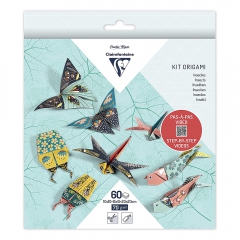 Clairefontaine origami insect decor 10x10cm, 15x15cm, 20x20cm 70g 60ark