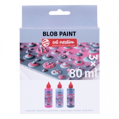 Talens art creation blob paint zestaw pink 3x80ml