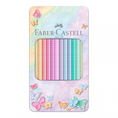 Faber-Castell kredki ołówkowe sparkle 12 pastelowych kolorów metalowe opakowanie