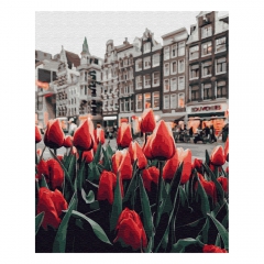 Brushme numerowanka 40x50cm amsterdamskie tulipany