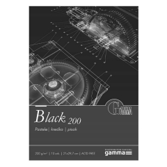 Block Gamma black 200g 10sheets
