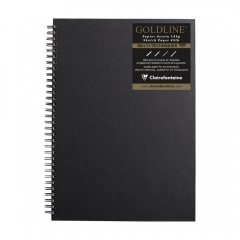 Clairefontaine goldline portrait sketchbook on a spiral white sheets 140g 64 sheets