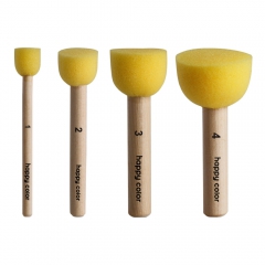 Happy Color set of 4 sponge taping brushes