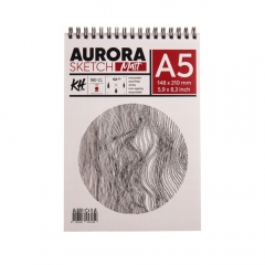 Aurora sketch matt, smooth 160g block, 20 sheets on a spiral