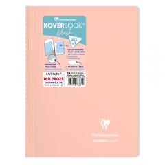 Clairefontaine koverbook blush checkered notebook on a spiral of A4 160 pages
