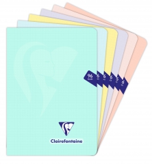 Clairefontaine mimesys zeszyt w kratkę 90g 96 stron pastelowe kolory