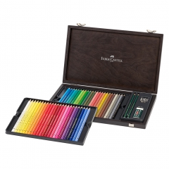 Faber-Castell polychromos set of 48 crayons in a wooden case