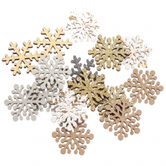 DpCraft wooden snowflakes neutral 15pcs