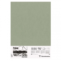Clairefontaine paint on grey green papier 50x65cm 250g 15ark