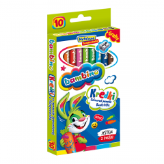 Bambino thick pencils with a sharpener 10 colors