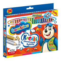 Bambino thick pencils with a sharpener 24 colors